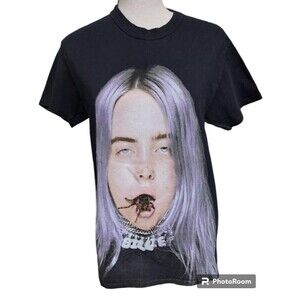 Billie Eilish Spider Mouth Band T-Shirt Black Size Small Band Alternative Pop